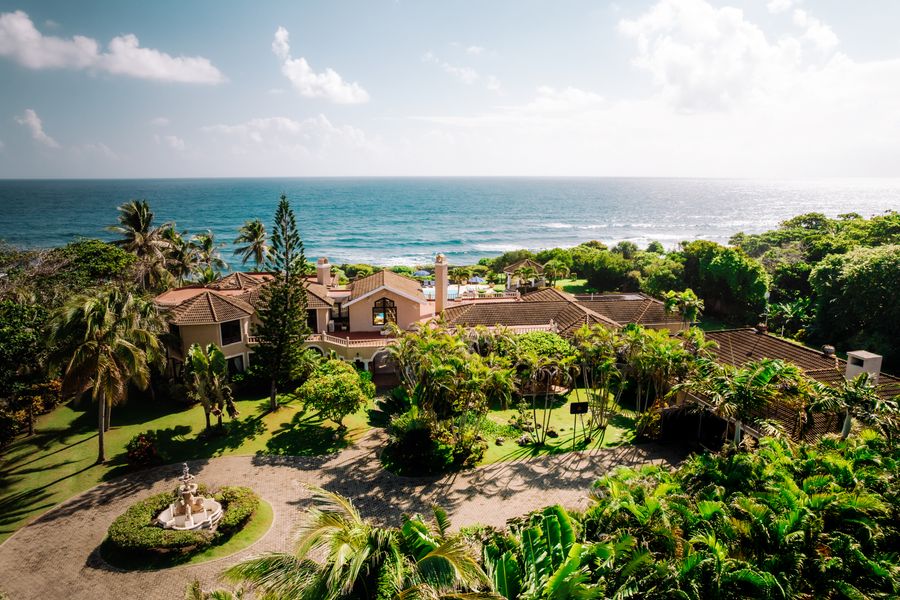 Gardens and ocean